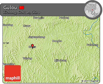 Physical Map of Gulou