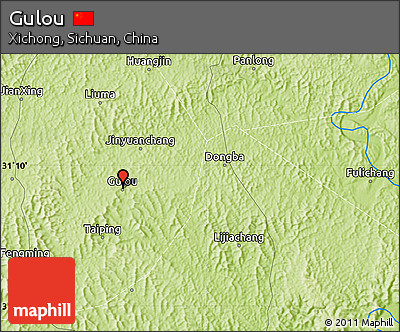 Physical Map of Gulou
