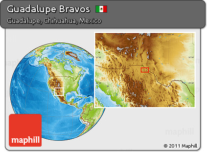 Physical Location Map of Guadalupe Bravos