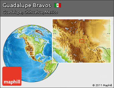 Physical Location Map of Guadalupe Bravos