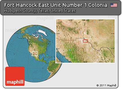 Satellite Location Map of Fort Hancock East Unit Number 1 Colonia