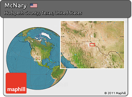 Satellite Location Map of McNary