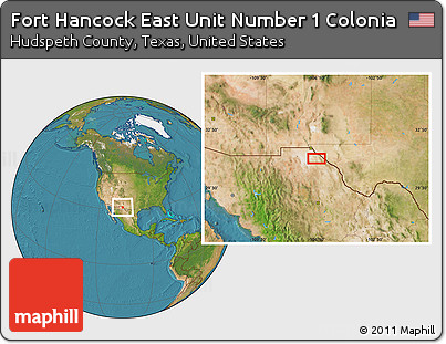 Satellite Location Map of Fort Hancock East Unit Number 1 Colonia