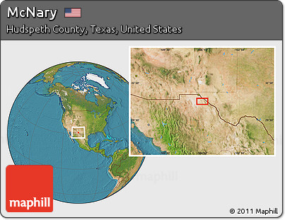 Satellite Location Map of McNary