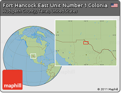 Savanna Style Location Map of Fort Hancock East Unit Number 1 Colonia