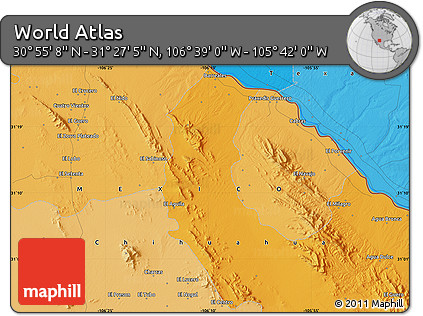 Political Map of the Area around 31° 11' 6" N, 106° 10' 30" W