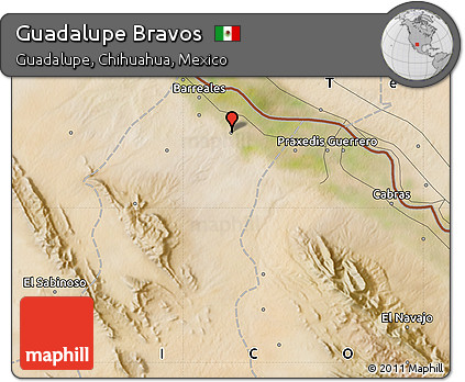 Satellite Map of Guadalupe Bravos