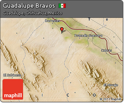 Satellite Map of Guadalupe Bravos