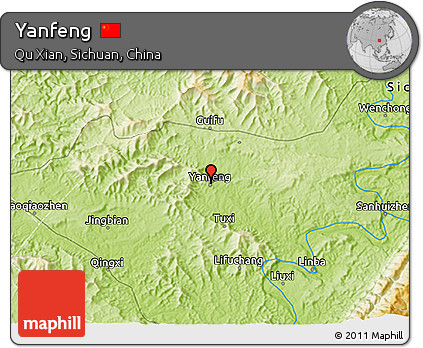 Physical 3D Map of Yanfeng
