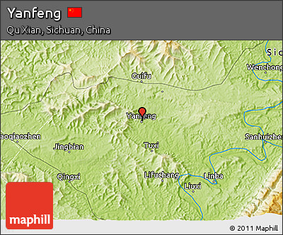Physical 3D Map of Yanfeng