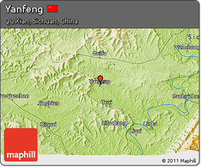 Physical 3D Map of Yanfeng
