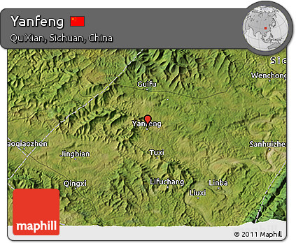 Satellite 3D Map of Yanfeng