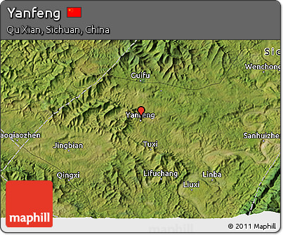 Satellite 3D Map of Yanfeng