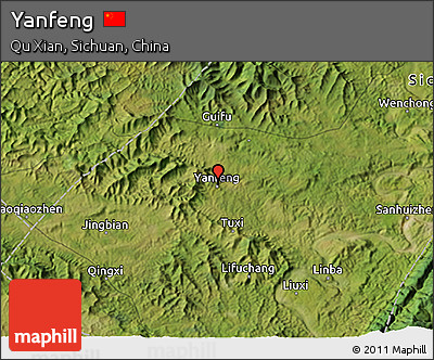 Satellite 3D Map of Yanfeng