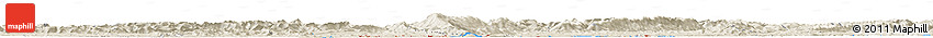 Shaded Relief Horizon Map of Yanfeng