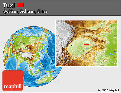 Physical Location Map of Tuxi