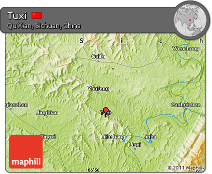 Physical Map of Tuxi