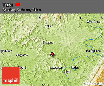 Physical Map of Tuxi
