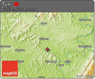 Physical Map of Tuxi