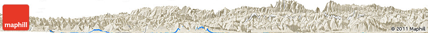 Shaded Relief Horizon Map of the Area around 31° 11' 6" N, 108° 52' 30" E