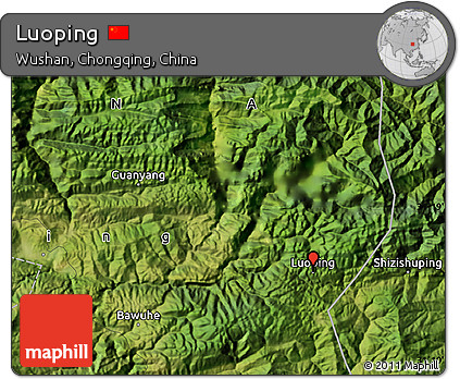 Satellite Map of Luoping