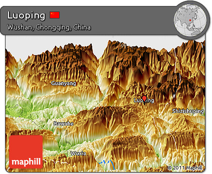 Physical Panoramic Map of Luoping