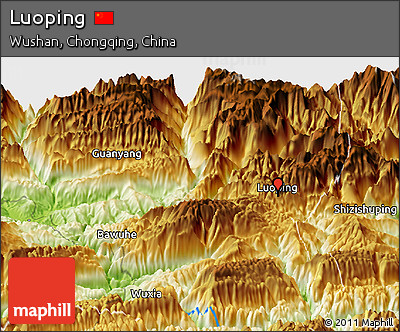 Physical Panoramic Map of Luoping