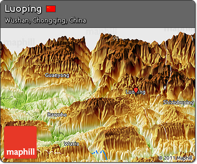 Physical Panoramic Map of Luoping