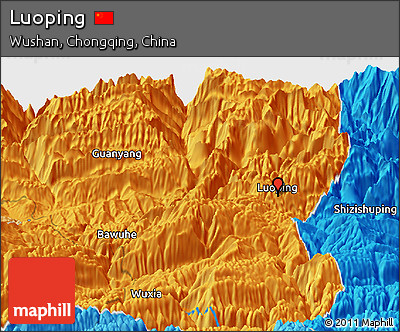 Political Panoramic Map of Luoping