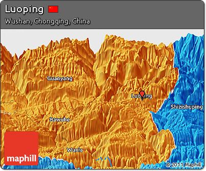 Political Panoramic Map of Luoping