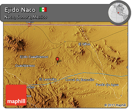 Physical 3D Map of Ejido Naco