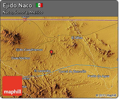 Physical 3D Map of Ejido Naco