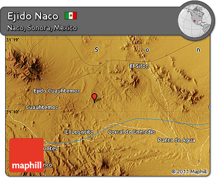 Physical Map of Ejido Naco