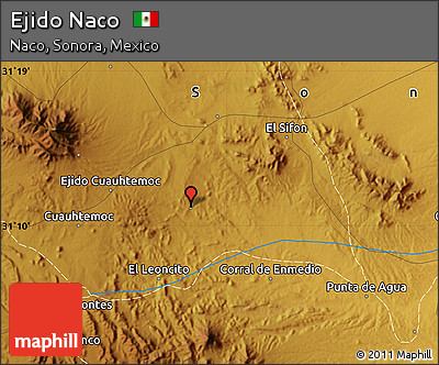 Physical Map of Ejido Naco