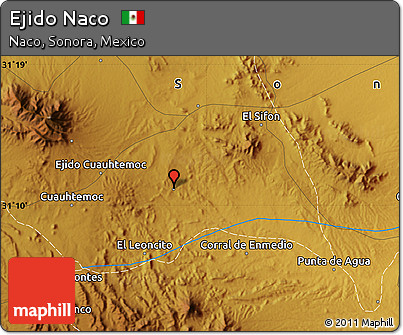 Physical Map of Ejido Naco