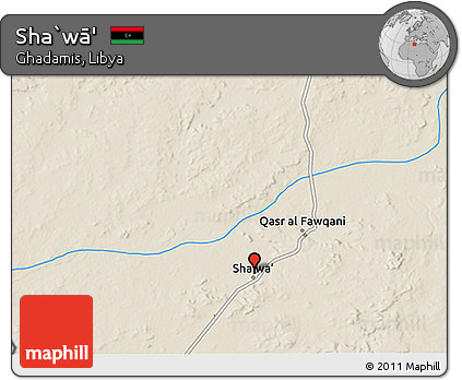Shaded Relief 3D Map of Sha`wā'