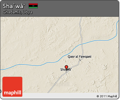 Shaded Relief 3D Map of Sha`wā'