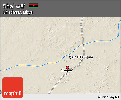 Shaded Relief 3D Map of Sha`wā'