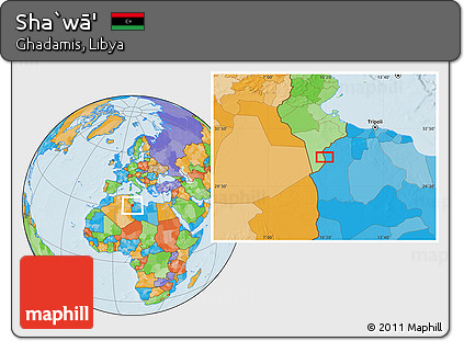 Political Location Map of Sha`wā'