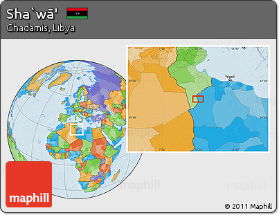 Political Location Map of Sha`wā'
