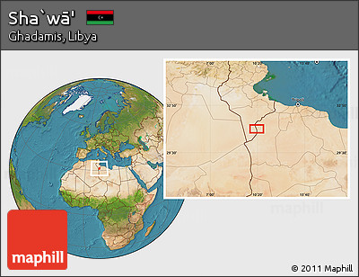 Satellite Location Map of Sha`wā'