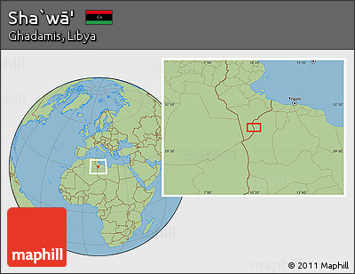 Savanna Style Location Map of Sha`wā'