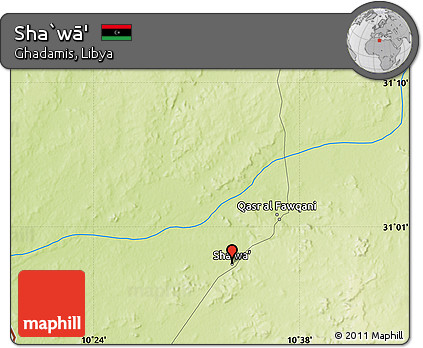 Physical Map of Sha`wā'
