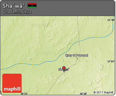 Physical Map of Sha`wā'