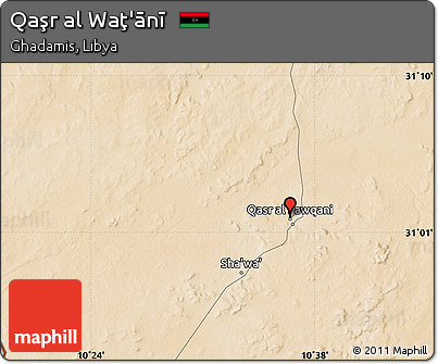 Satellite Map of Qaşr Al Waţ'ānī