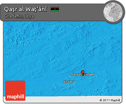 Political Panoramic Map of Qaşr Al Waţ'ānī