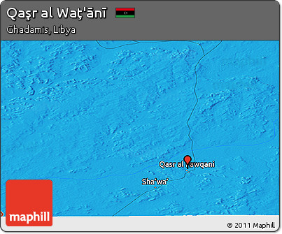 Political Panoramic Map of Qaşr Al Waţ'ānī