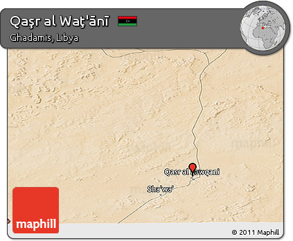 Satellite Panoramic Map of Qaşr Al Waţ'ānī