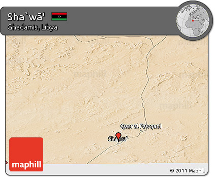 Satellite Panoramic Map of Sha`wā'