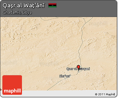 Satellite Panoramic Map of Qaşr Al Waţ'ānī